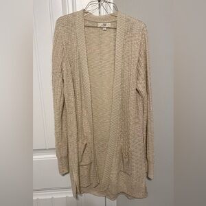 Tan cardigan. Never worn without tags. Size XL.